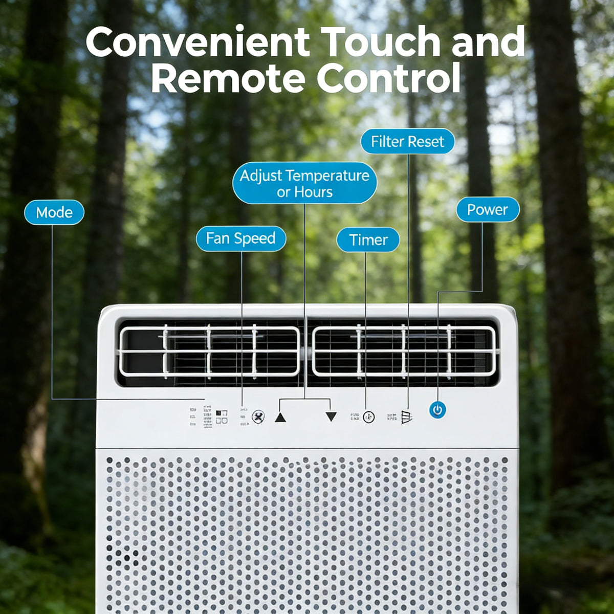 10000 BTU 3‑in‑1 Window Air Conditioner, Remote Control Easy Install Compact AC for Bedroom Apartment