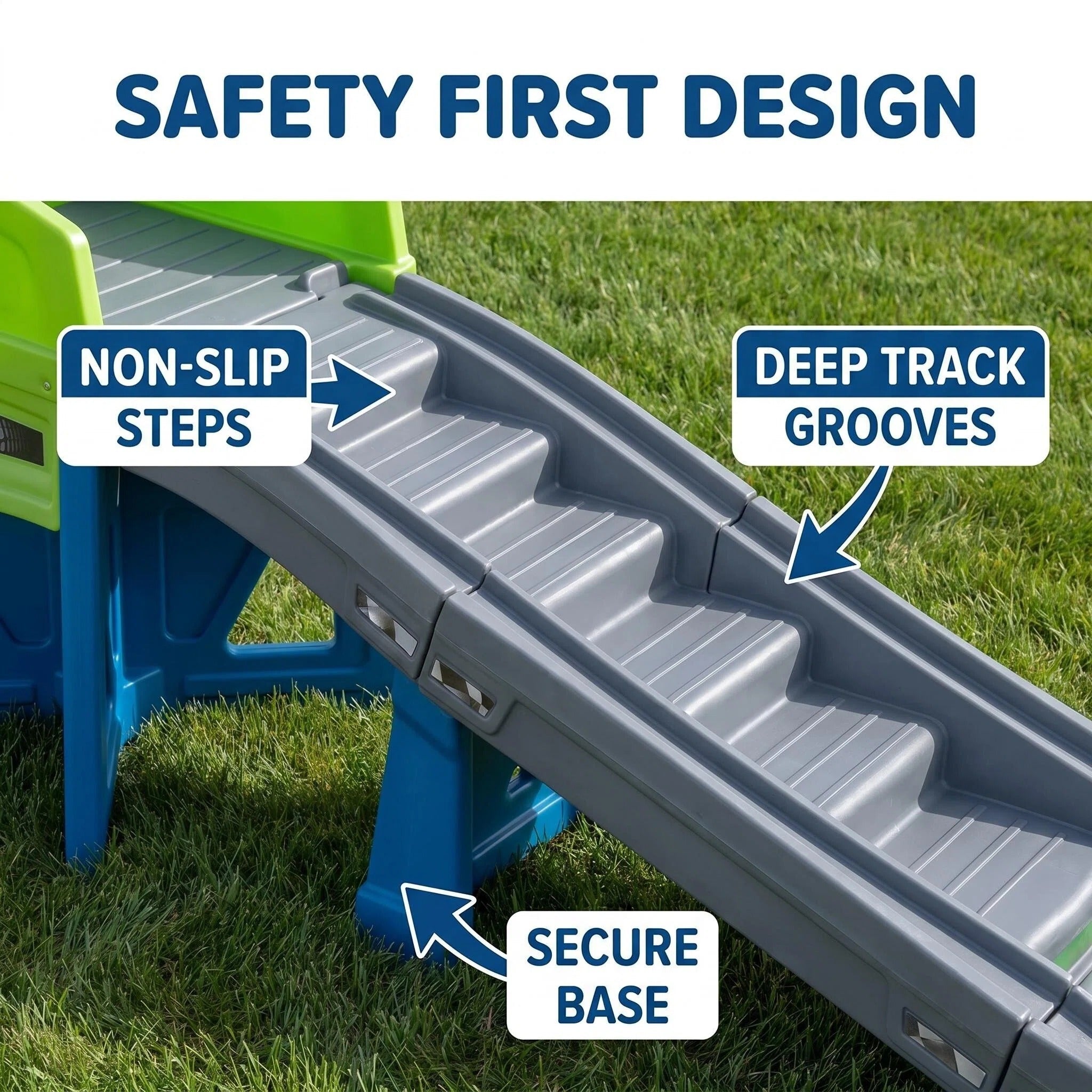 Kids Ride‑On Race Car Track Playset, 10 Ft Long Slide Track with 24” Ride‑On Car, Indoor Outdoor Toddler Roller Coaster Toy, Tool‑Free Assembly for Backyard Play