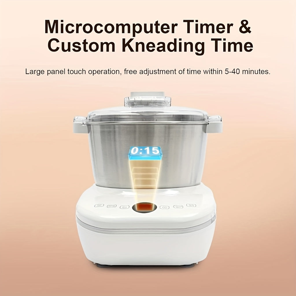 Electric Dough Maker Machine with Dough Proof Function, 5QT/7QT 304 Stainless Steel Bowl Hands‑Free Automatic Dough Kneader, Multi‑Mode Dough Mixer for Bread, Dumplings, Pizza