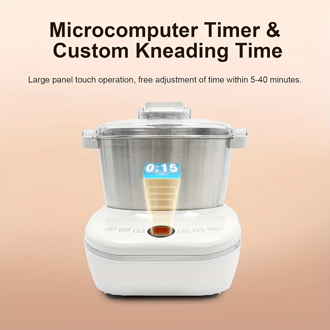 Electric Dough Maker Machine with Dough Proof Function, 5QT/7QT 304 Stainless Steel Bowl Hands‑Free Automatic Dough Kneader, Multi‑Mode Dough Mixer for Bread, Dumplings, Pizza