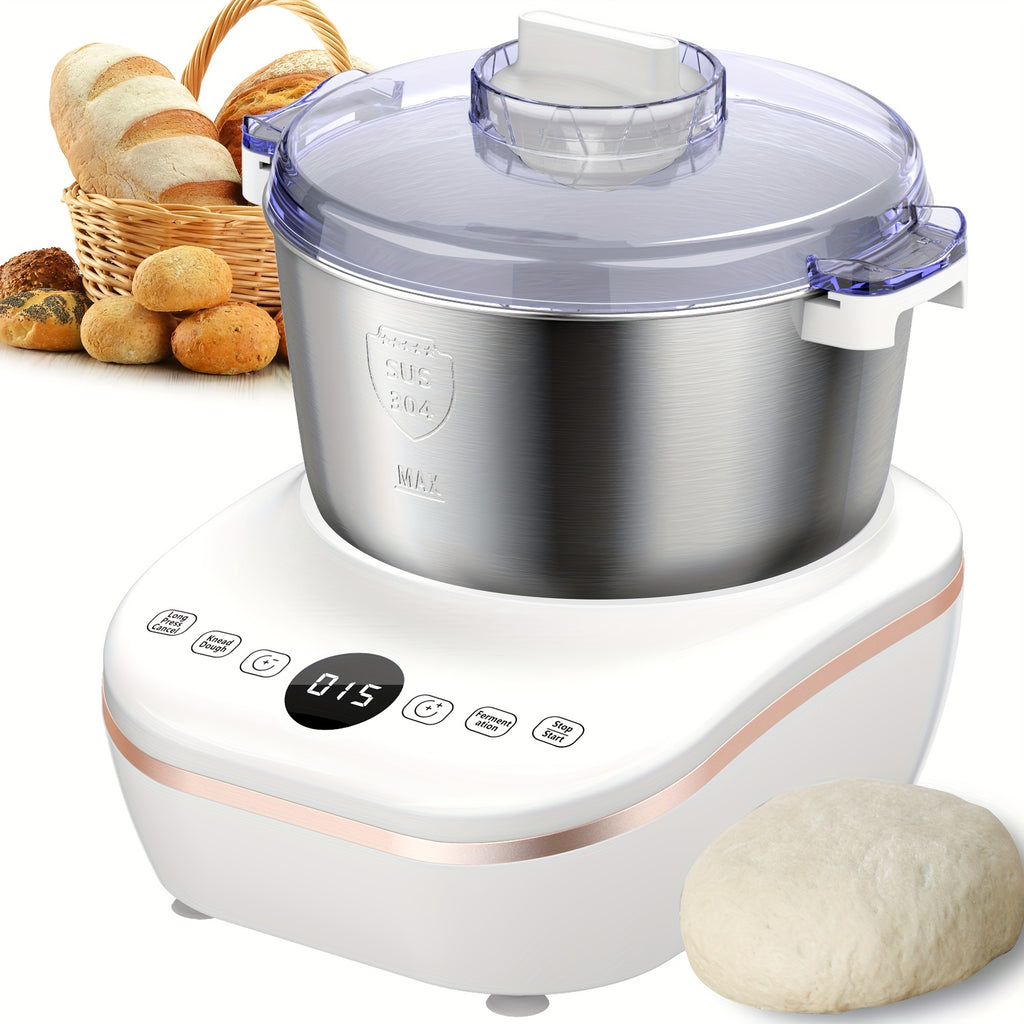 Electric Dough Maker Machine with Dough Proof Function, 5QT/7QT 304 Stainless Steel Bowl Hands‑Free Automatic Dough Kneader, Multi‑Mode Dough Mixer for Bread, Dumplings, Pizza