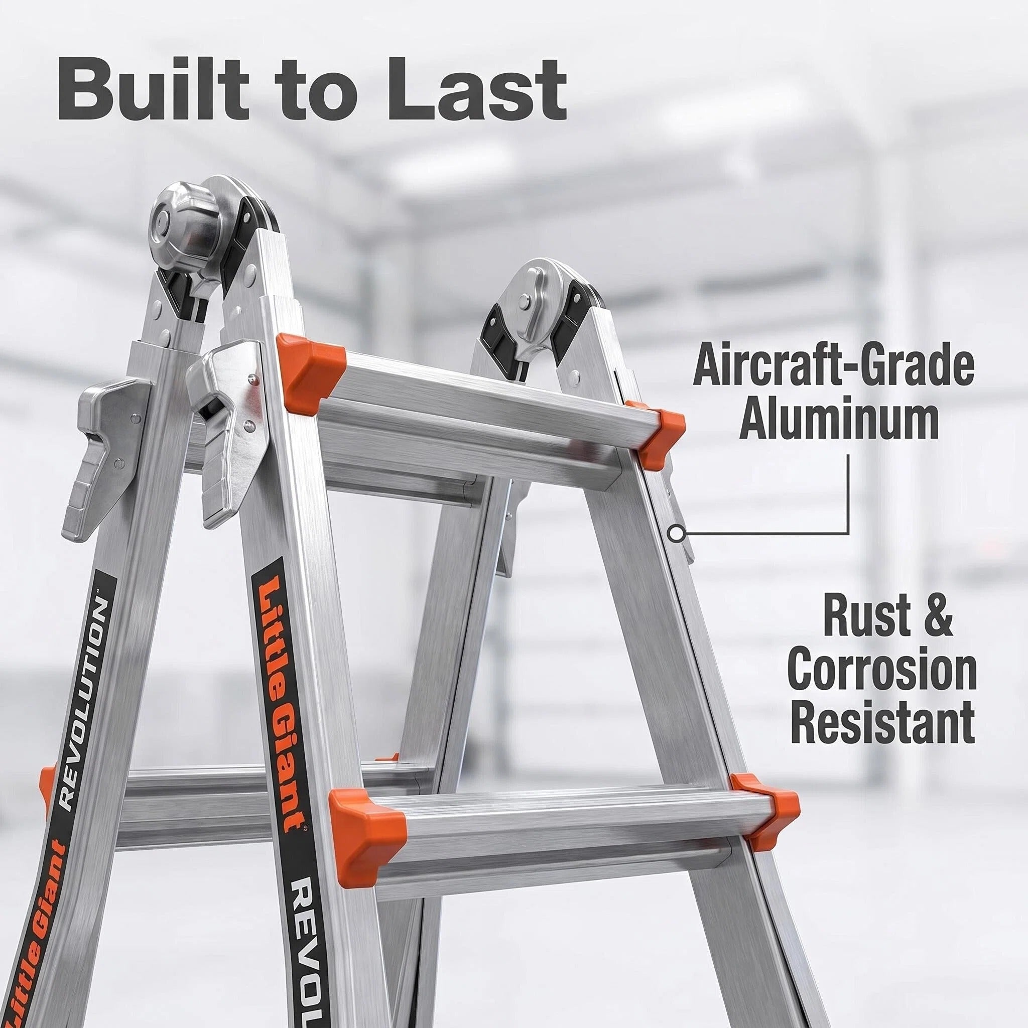 5FT Multi‑Position Folding Aluminum Ladder, Aircraft Grade Heavy Duty Portable Step Ladder with Dual‑Pin Safety Hinge, Non‑Slip Oversized Rubber Feet, Compact Fold Multi‑Angle Ladder for Home DIY, Construction & Outdoor Maintenance