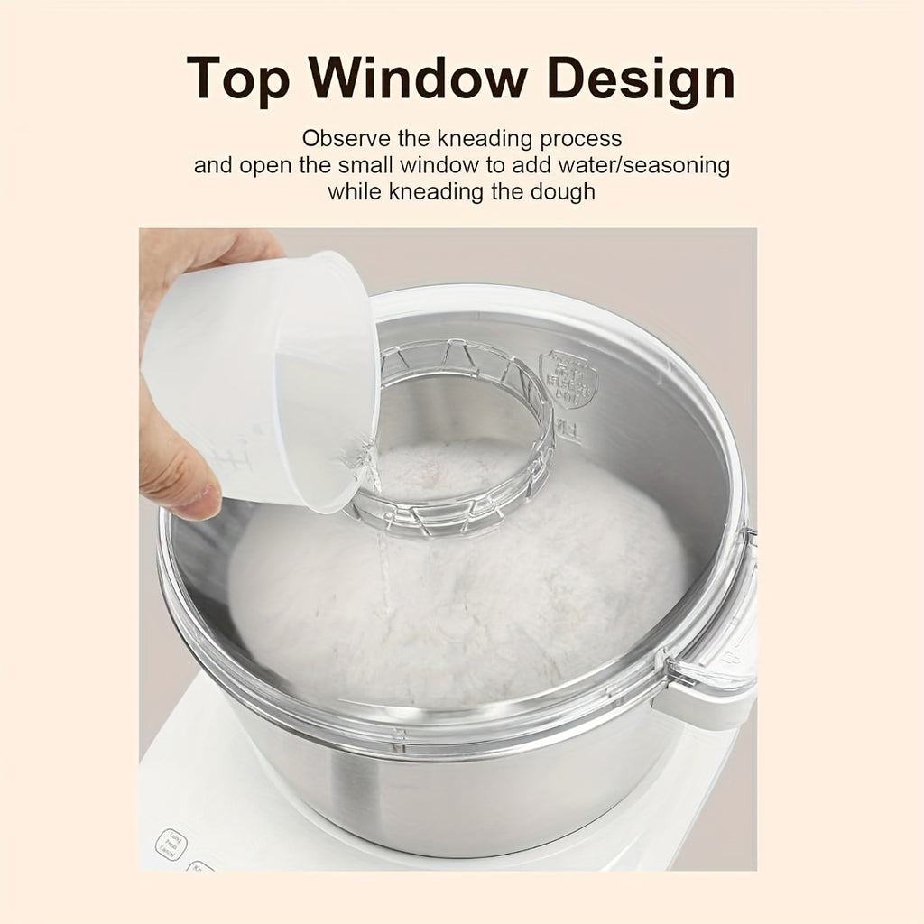 Electric Dough Maker Machine with Dough Proof Function, 5QT/7QT 304 Stainless Steel Bowl Hands‑Free Automatic Dough Kneader, Multi‑Mode Dough Mixer for Bread, Dumplings, Pizza