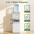 3‑in‑1 Top‑Loading Water Dispenser with Built‑in Ice Maker, Hot Cold Room Temp Water, Child Lock & Removable Drip Tray for Home Kitchen Office
