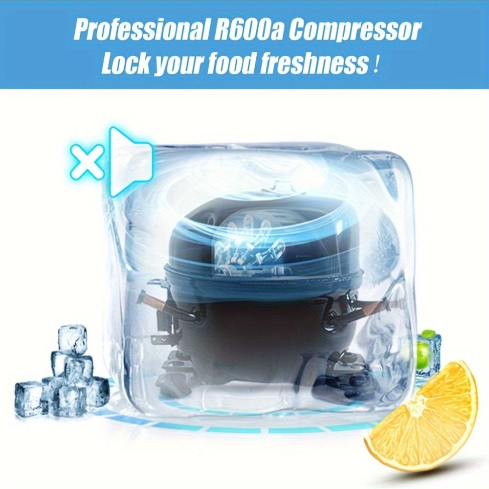 Chest Freezer, 6.5 Cu.Ft Compact Deep Freezer with Removable Basket, 7‑Level Thermostat Quiet Freezer for Home Garage
