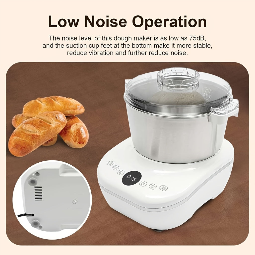 Electric Dough Maker Machine with Dough Proof Function, 5QT/7QT 304 Stainless Steel Bowl Hands‑Free Automatic Dough Kneader, Multi‑Mode Dough Mixer for Bread, Dumplings, Pizza