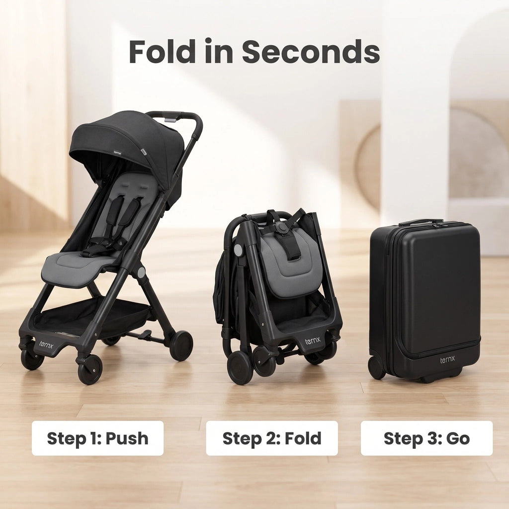2‑in‑1 Baby Stroller Carry‑On Luggage, TSA Approved Foldable Travel Stroller, Fits Airplane Overhead Bins