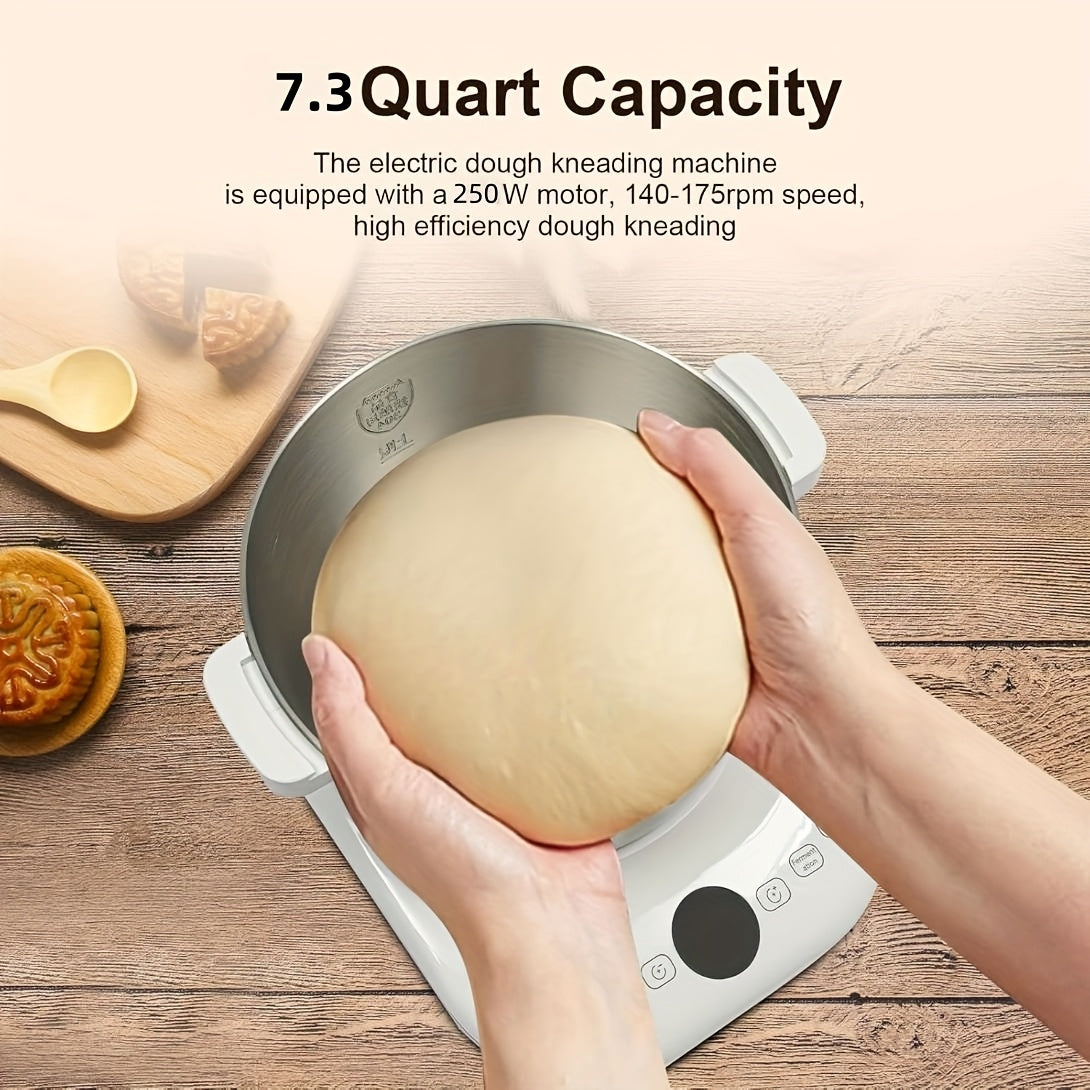 Electric Dough Maker Machine with Dough Proof Function, 5QT/7QT 304 Stainless Steel Bowl Hands‑Free Automatic Dough Kneader, Multi‑Mode Dough Mixer for Bread, Dumplings, Pizza