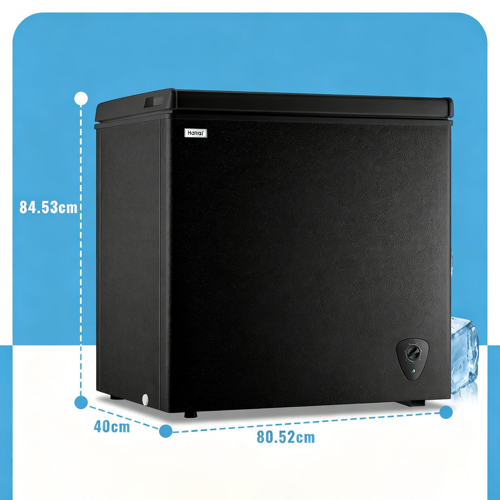 Chest Freezer, 6.5 Cu.Ft Compact Deep Freezer with Removable Basket, 7‑Level Thermostat Quiet Freezer for Home Garage