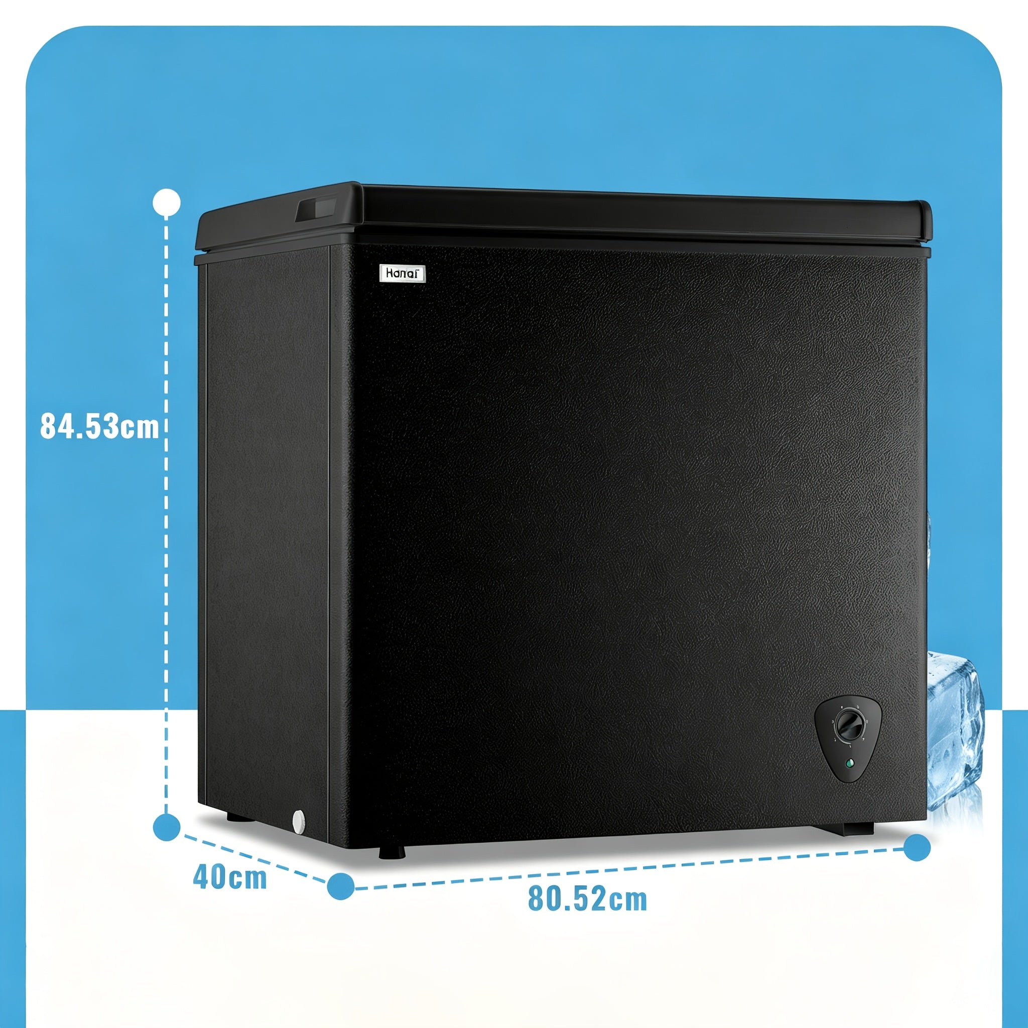 Chest Freezer, 6.5 Cu.Ft Compact Deep Freezer with Removable Basket, 7‑Level Thermostat Quiet Freezer for Home Garage