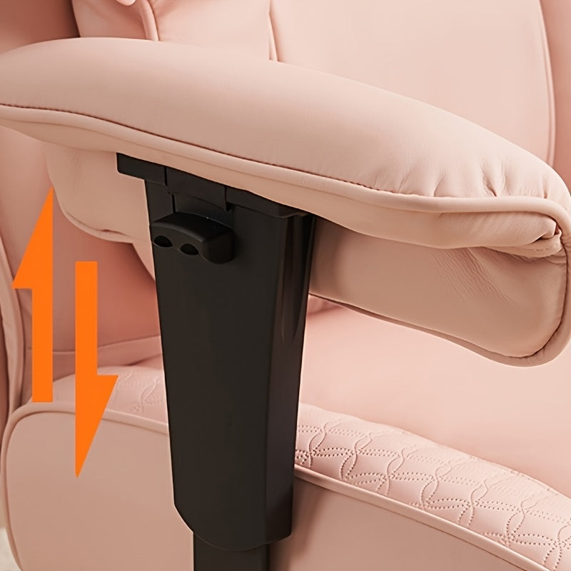 High Back PU Leather Executive Office Chair, 90‑145° Reclining Desk Chair with Retractable Footrest & Spring Cushion, Adjustable Armrest Computer Chair for Home Office
