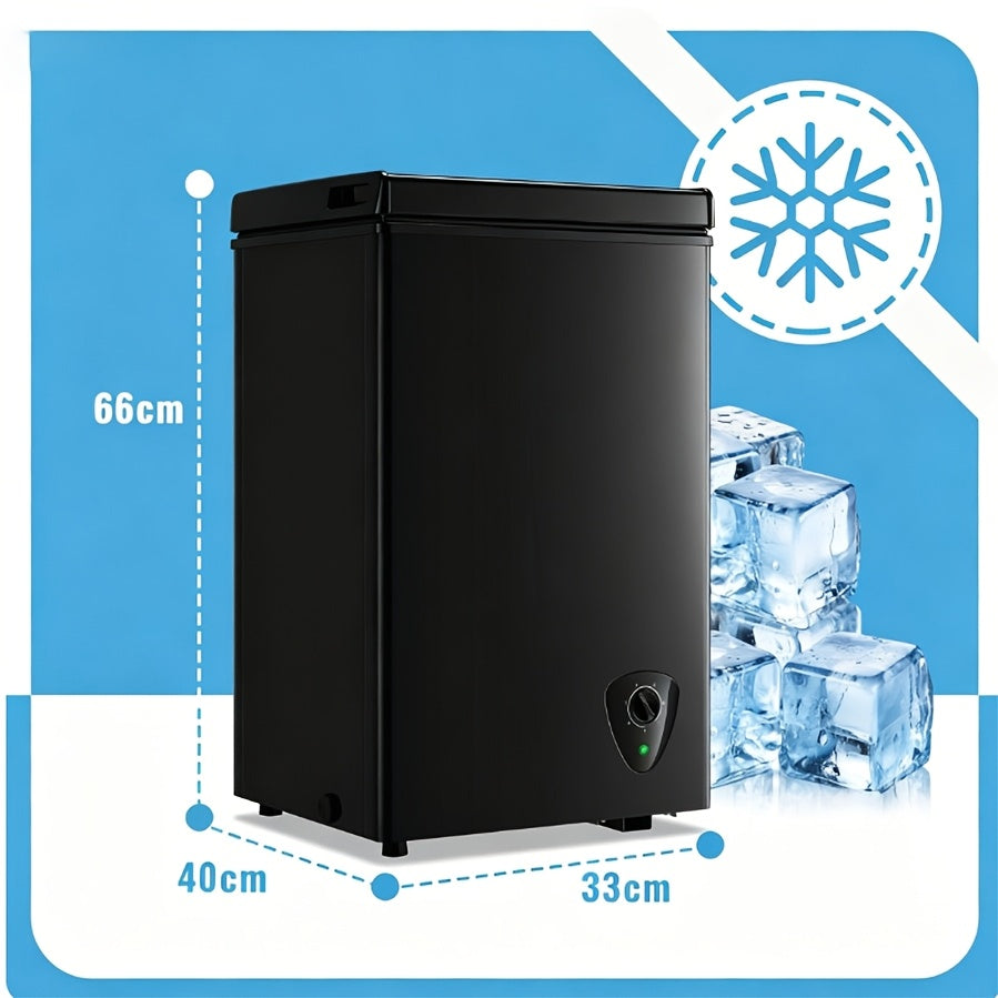 Chest Freezer, 6.5 Cu.Ft Compact Deep Freezer with Removable Basket, 7‑Level Thermostat Quiet Freezer for Home Garage
