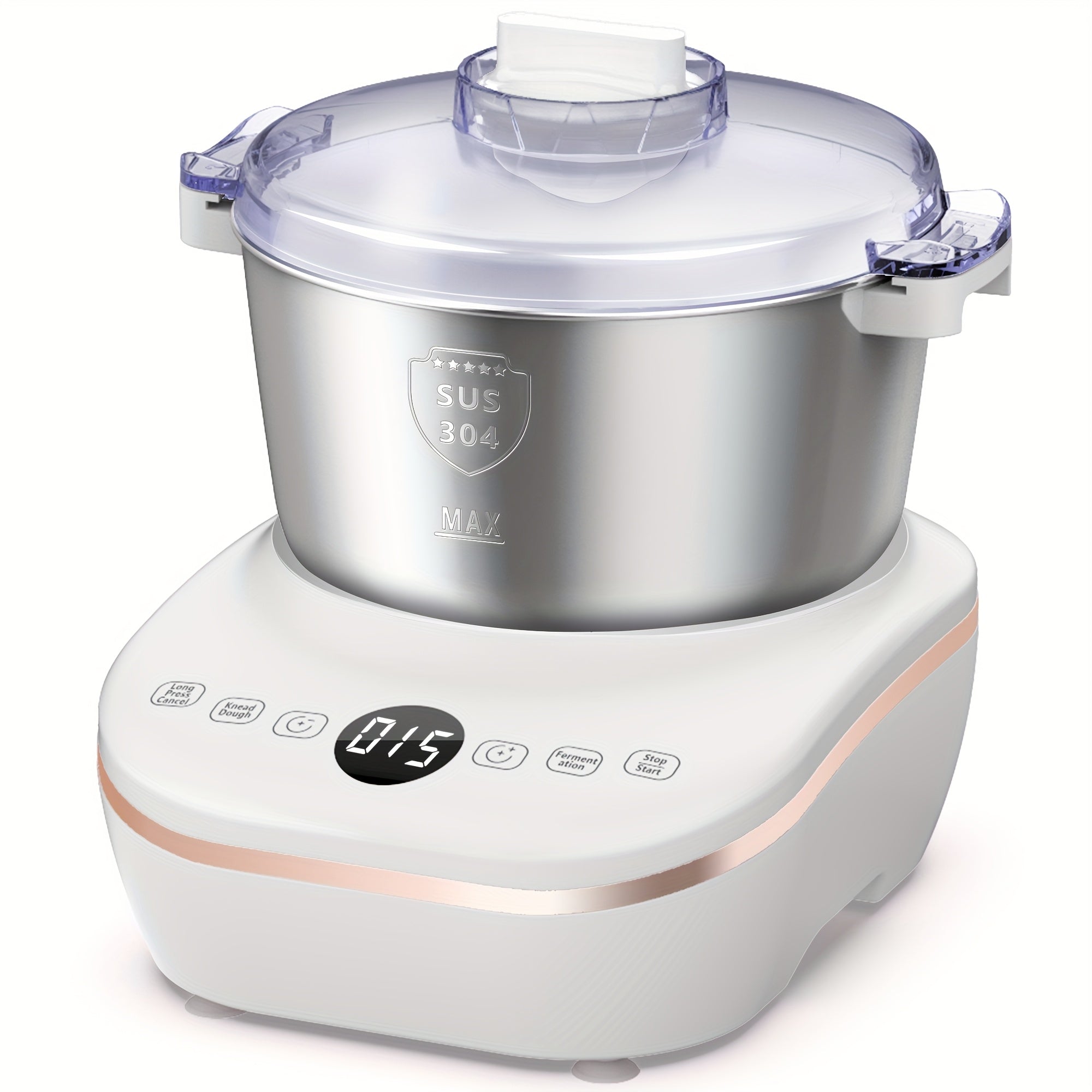 Electric Dough Maker Machine with Dough Proof Function, 5QT/7QT 304 Stainless Steel Bowl Hands‑Free Automatic Dough Kneader, Multi‑Mode Dough Mixer for Bread, Dumplings, Pizza