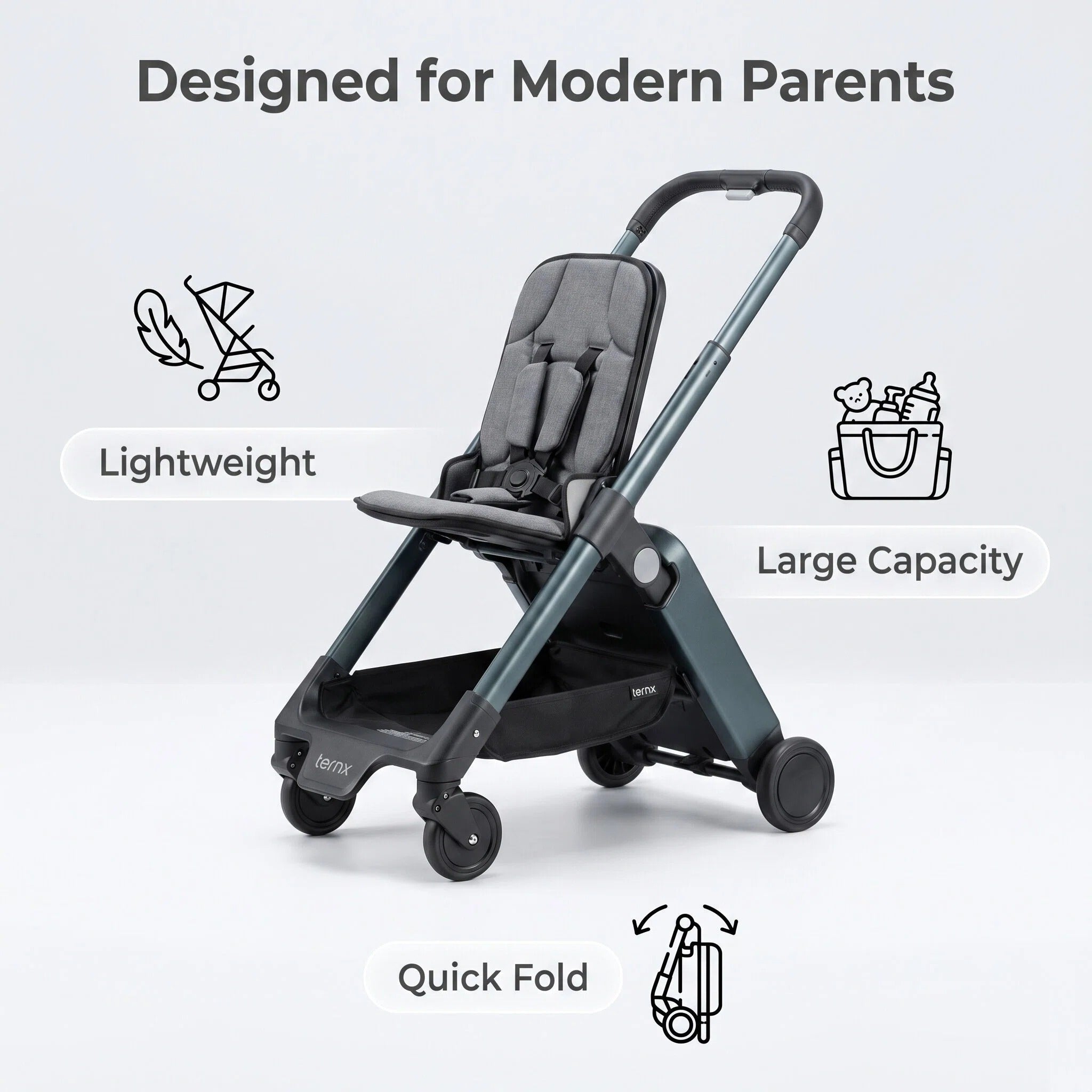 2‑in‑1 Baby Stroller Carry‑On Luggage, TSA Approved Foldable Travel Stroller, Fits Airplane Overhead Bins