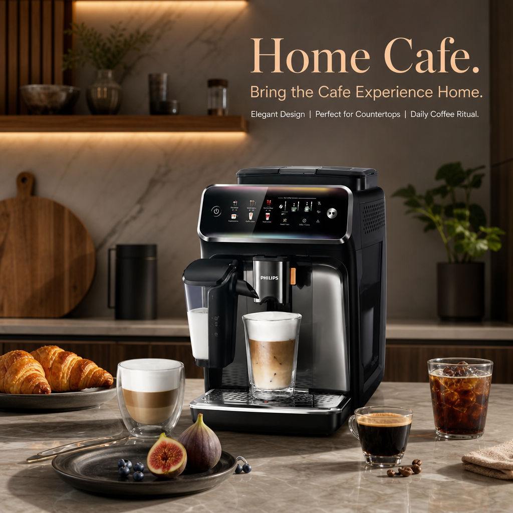 Fully Automatic Espresso Machine, 18 Coffee Recipes One‑Touch Coffee Maker with Smart Milk System, SilentBrew Quiet Grinding for Hot & Iced Coffee for Home & Office