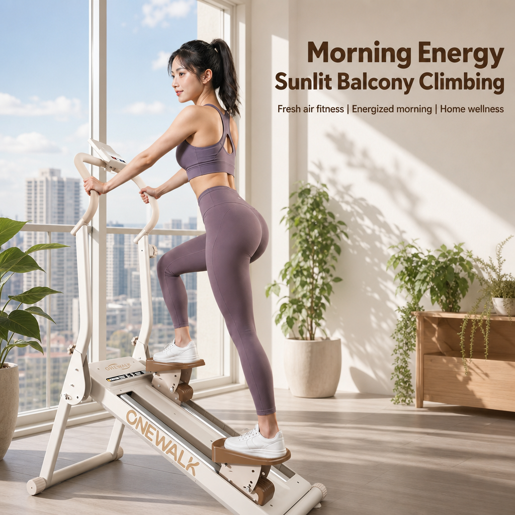 Folding Magnetic Climber Stepper Machine, Quiet Full‑Body Home Cardio Exercise Equipment with LCD Monitor