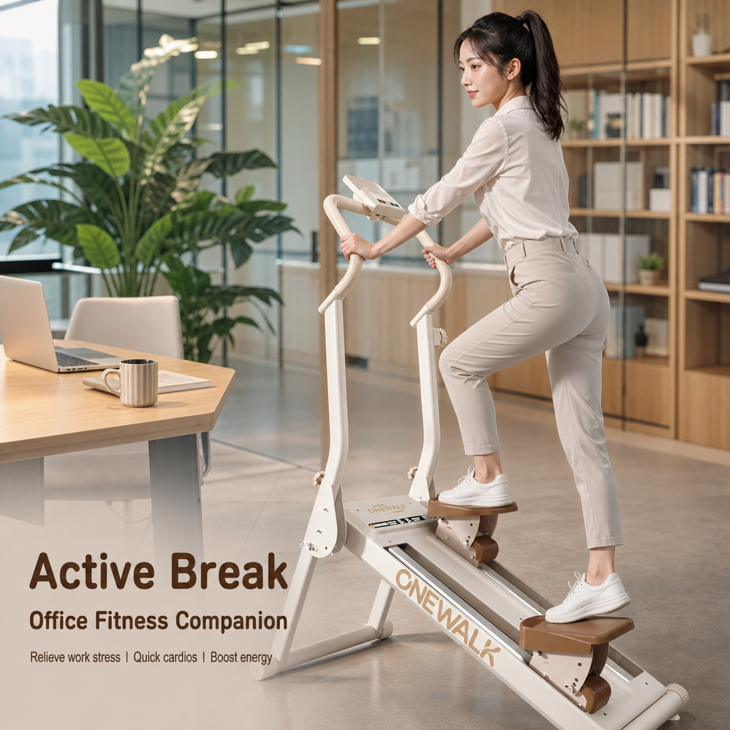 Folding Magnetic Climber Stepper Machine, Quiet Full‑Body Home Cardio Exercise Equipment with LCD Monitor