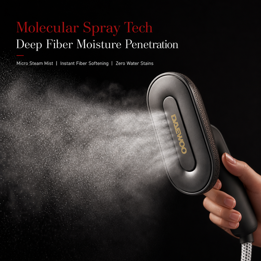 Portable Molecular Steam Garment Steamer, Smart Multi‑Mode Handheld Clothing Iron for All Fabrics