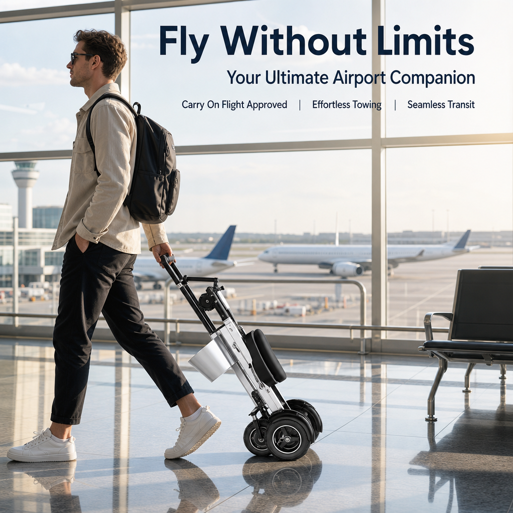 3‑Wheel Folding Electric Scooter, 450W Brushless Motor 30‑50KM Range, Airline Approved Portable E‑Scooter with Storage Basket