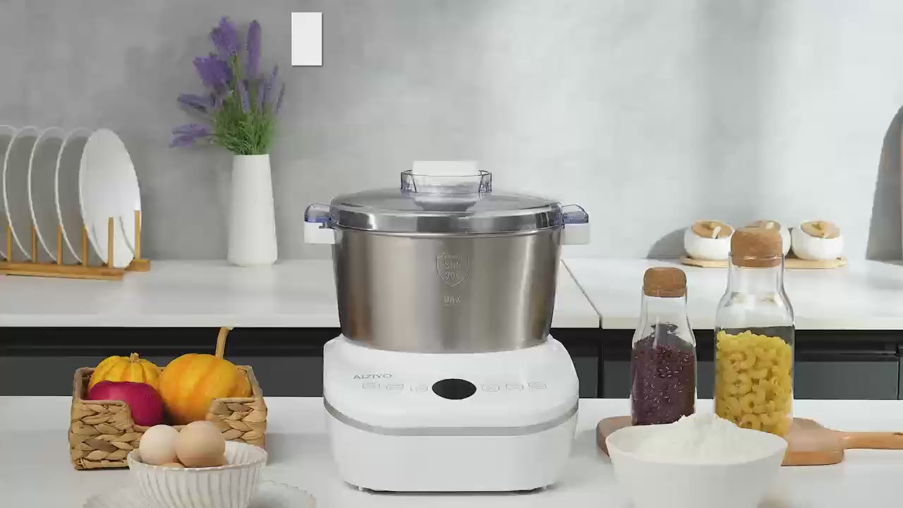 Electric Dough Maker Machine with Dough Proof Function, 5QT/7QT 304 Stainless Steel Bowl Hands‑Free Automatic Dough Kneader, Multi‑Mode Dough Mixer for Bread, Dumplings, Pizza