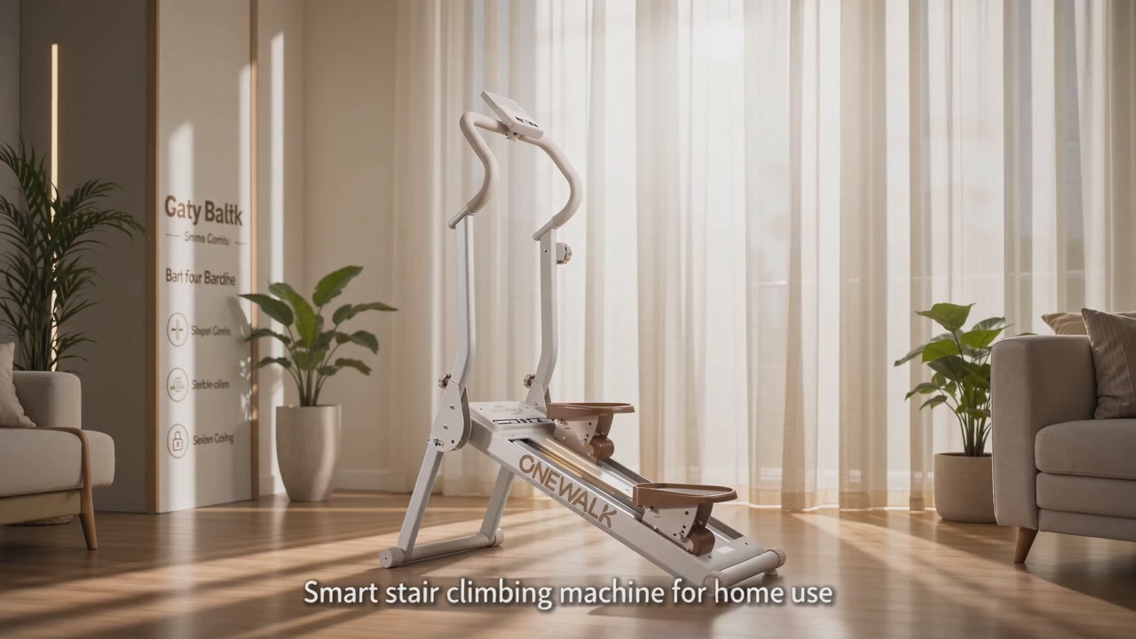 Folding Magnetic Climber Stepper Machine, Quiet Full‑Body Home Cardio Exercise Equipment with LCD Monitor