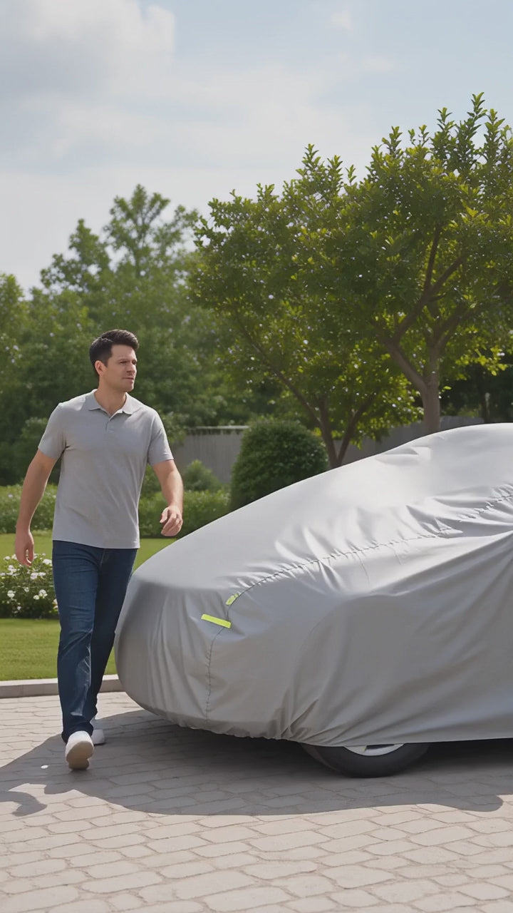 Heavy‑Duty All‑Weather Carport Shelter, 360° Fully Enclosed Portable Garage with Waterproof UV‑Proof Oxford Fabric & Reinforced Steel Frame, Quick DIY Setup with Arched Window for Car Storage